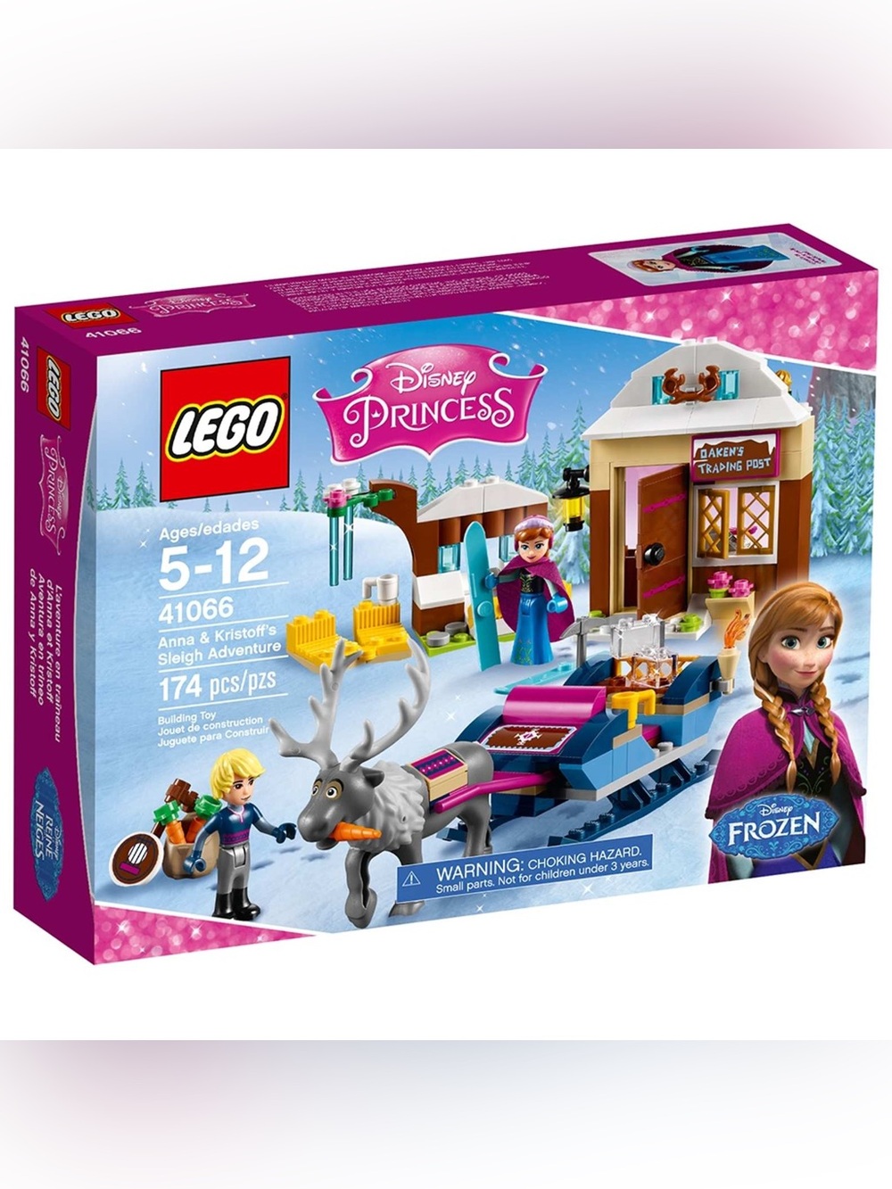 LEGO Disney Frozen Princess Anna & Kristoff's Sleigh Adventure - Pink/Blue 41066